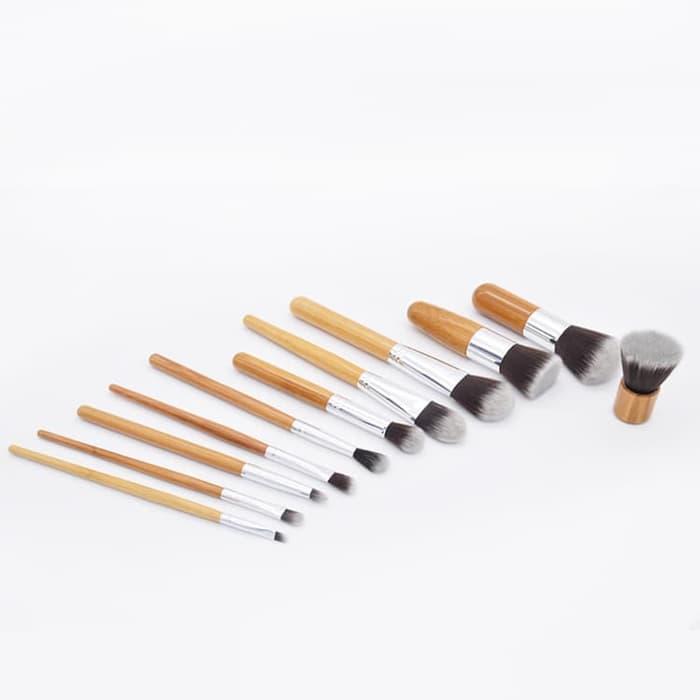 LR386 Makeup brush 11pcs set BAMBOO make up brush set 11pcs kuas