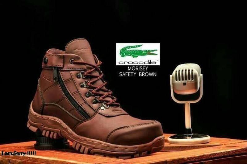 Sepatu Boots safety shoes ujung besi Casual Pria Kulit Handmade Model Single Zipper BKS07 GAHHAR Sepatu Safety Kulit Gahhar Elastis - Hitam / Sepatu Safety Pria / Sepatu Pria Murah / Sepatu Pria Kulit Slip On Pdl Kulit Jeruk Pdl Security Pdl Pria