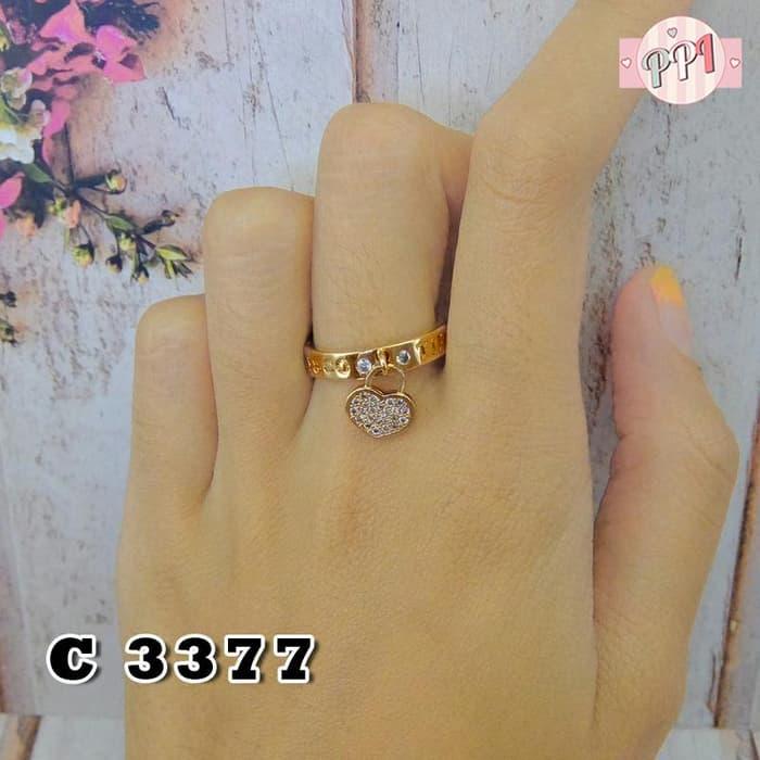 Elenxs Bulat Elastis Wanita Fashion Perhiasan Cincin Jari 
