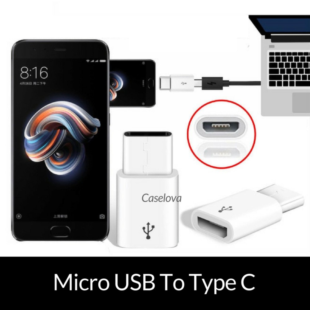 Caselova Connector Converter Adapter Micro USB To Type C 3.1 USB