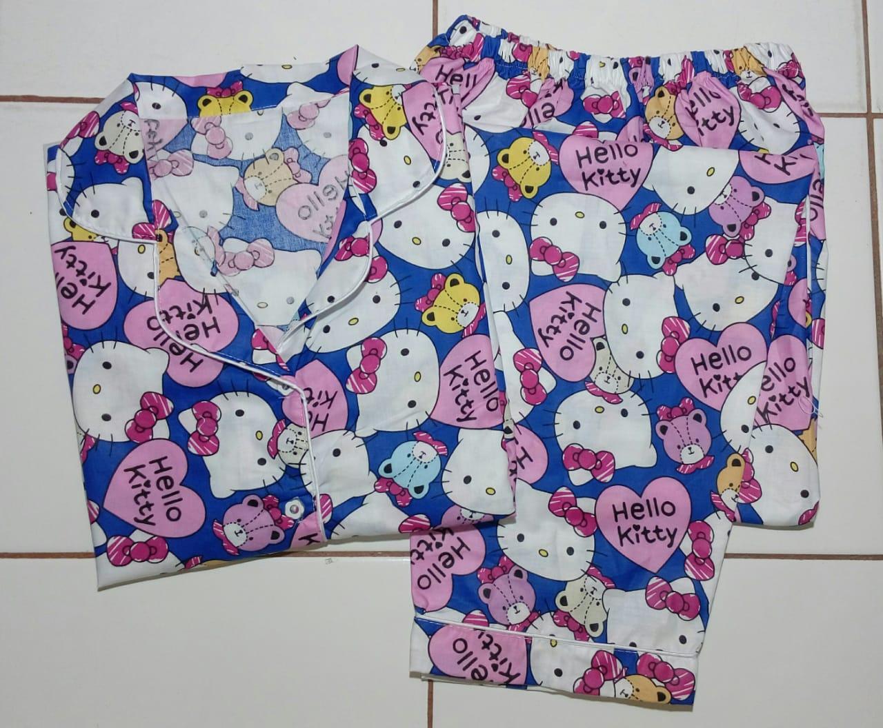 Cloth.88 Baju Tidur Piyama Wanita Setelan Celana Panjang Hello Kitty Hati