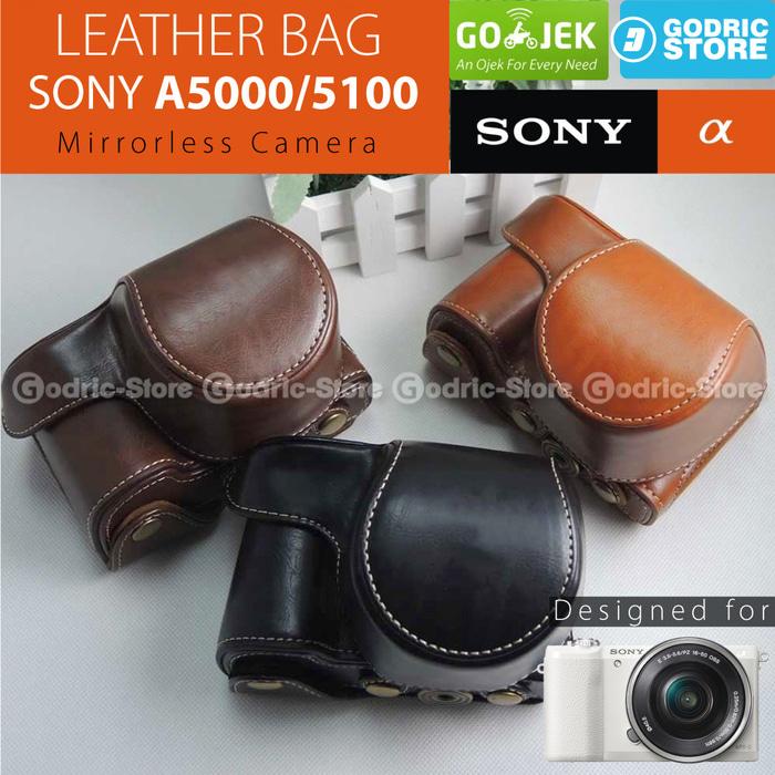 Sony Alpha A5000 / A5100 Leather Bag / Case / Tas Kamera Mirrorless