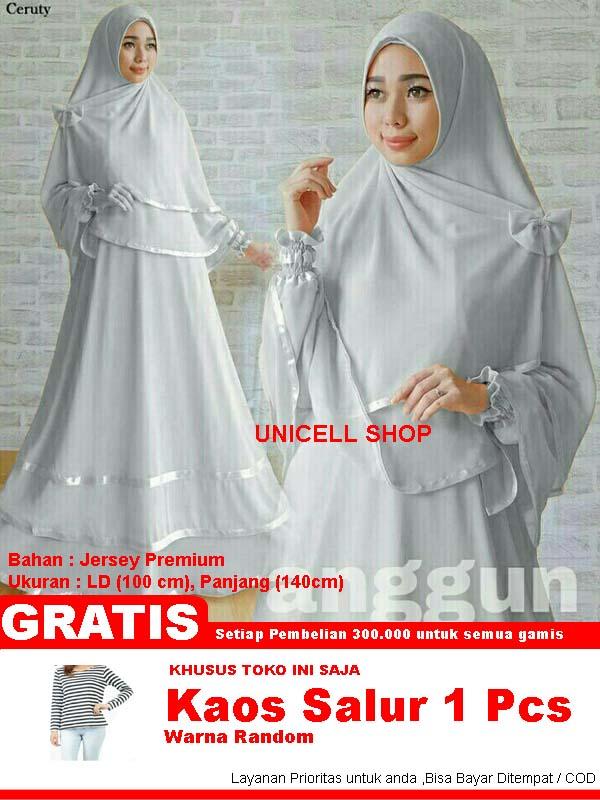 UC Baju Gamis Muslimah syari Fitri Busui / Set Terusan Maxi / Syari Simple Elegant / Baju Muslim Wanita / Kebaya Modern (ggunan) 1N - Abu /Hijab Muslimah / Baju Muslimah Wanita / Syari Syari'i Muslim / Gaun Muslim / Long Dress Muslimah Wanita