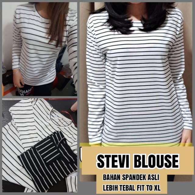 Labelledesign STEVY JUMBO ATASAN WANITA SALUR BELLE STEVA KAOS LENGAN PANJANG JUMBO
