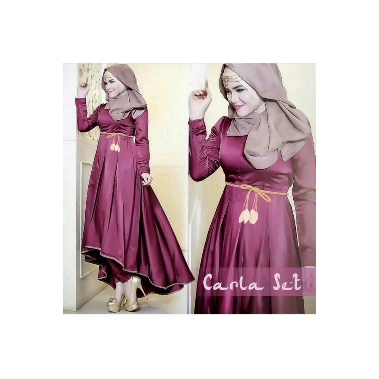premium branded mewah setelan baju pesta muslim xl maxi gamis syari