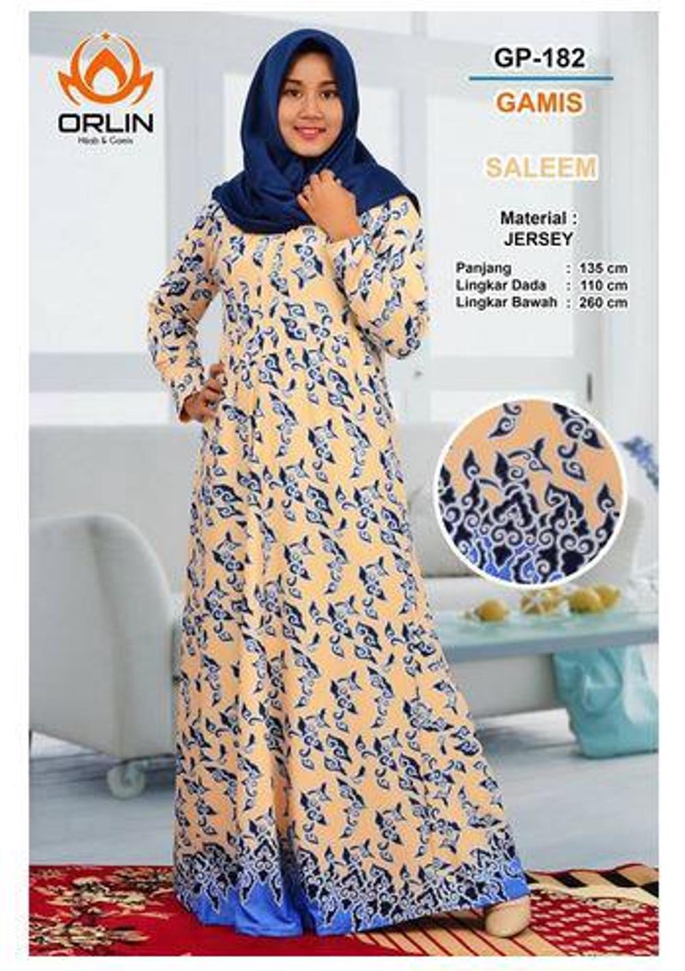 SPECIAL EDITION GAMIS MOTIF GP-182 WARNA SALEEM BATIK MEGA MENDUNG / GAMIS PAYUNG / J SHP-IHG