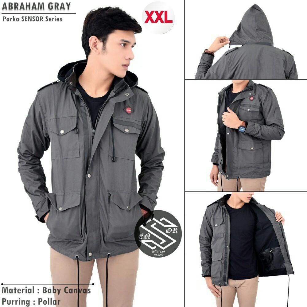 Jaket parka pria abraham hodie bisa di lepas