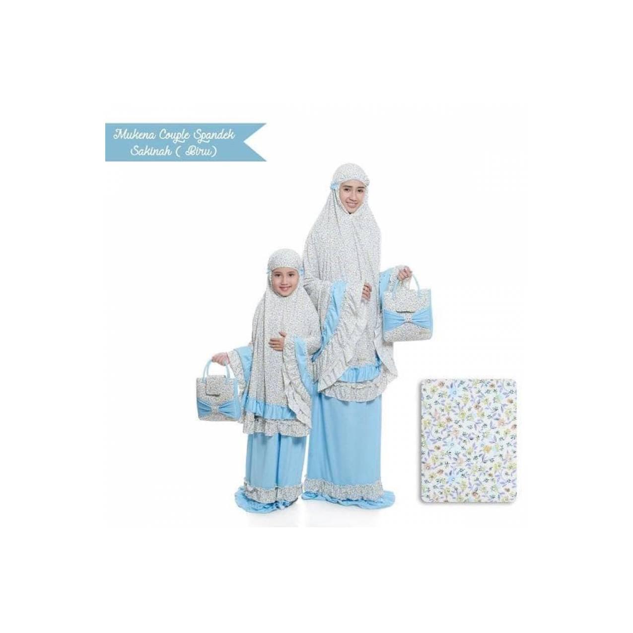Bagus MUKENA TELEKUNG KEMBAR COUPLE IBU ANAK SD 6-9TAHUN SPANDEK