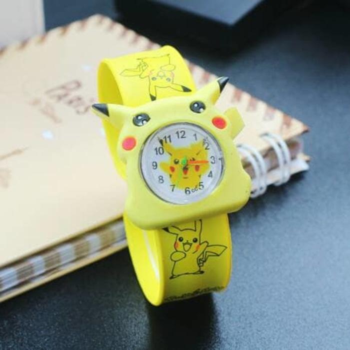 jam tangan anak pikachu / jtr 1038 kuning/jam tangan keren anak / jam tangan lucu anak laki-laki/jam tangan karakter pokemon