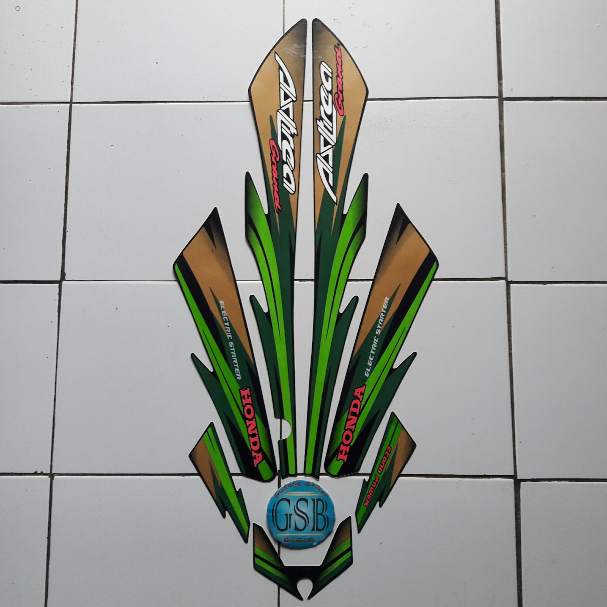 Stiker Striping Motor Honda astrea grand 1997 hijau