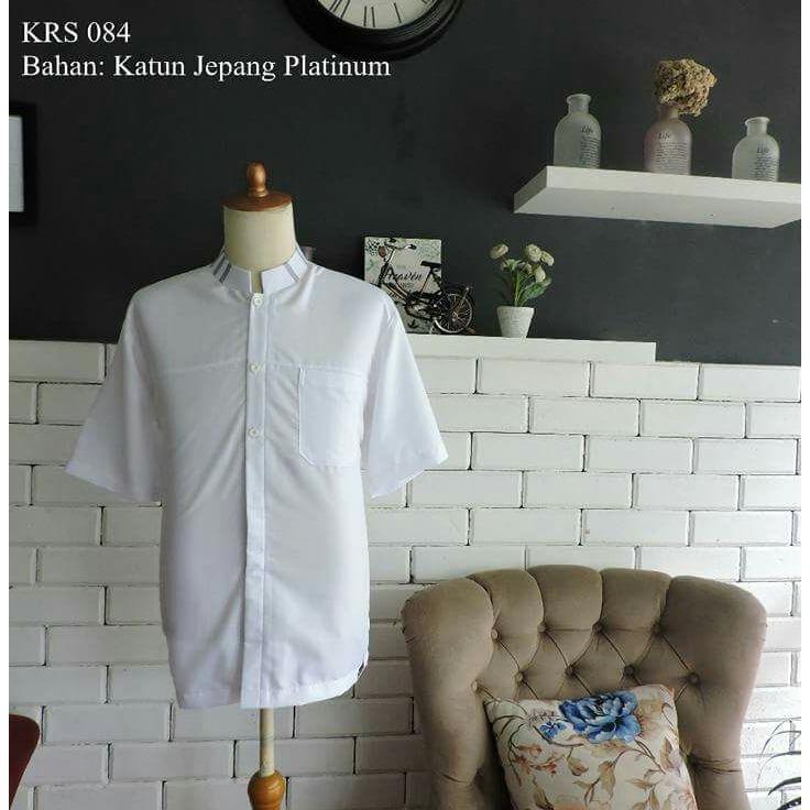 DEDICATE - Kemeja KoKo Lengan Pendek Modern Putih