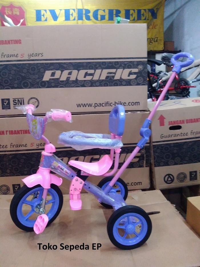Hot Item Sepeda Roda 3 anak PMB plus dorongan plus jagaan Balita - mZe06I