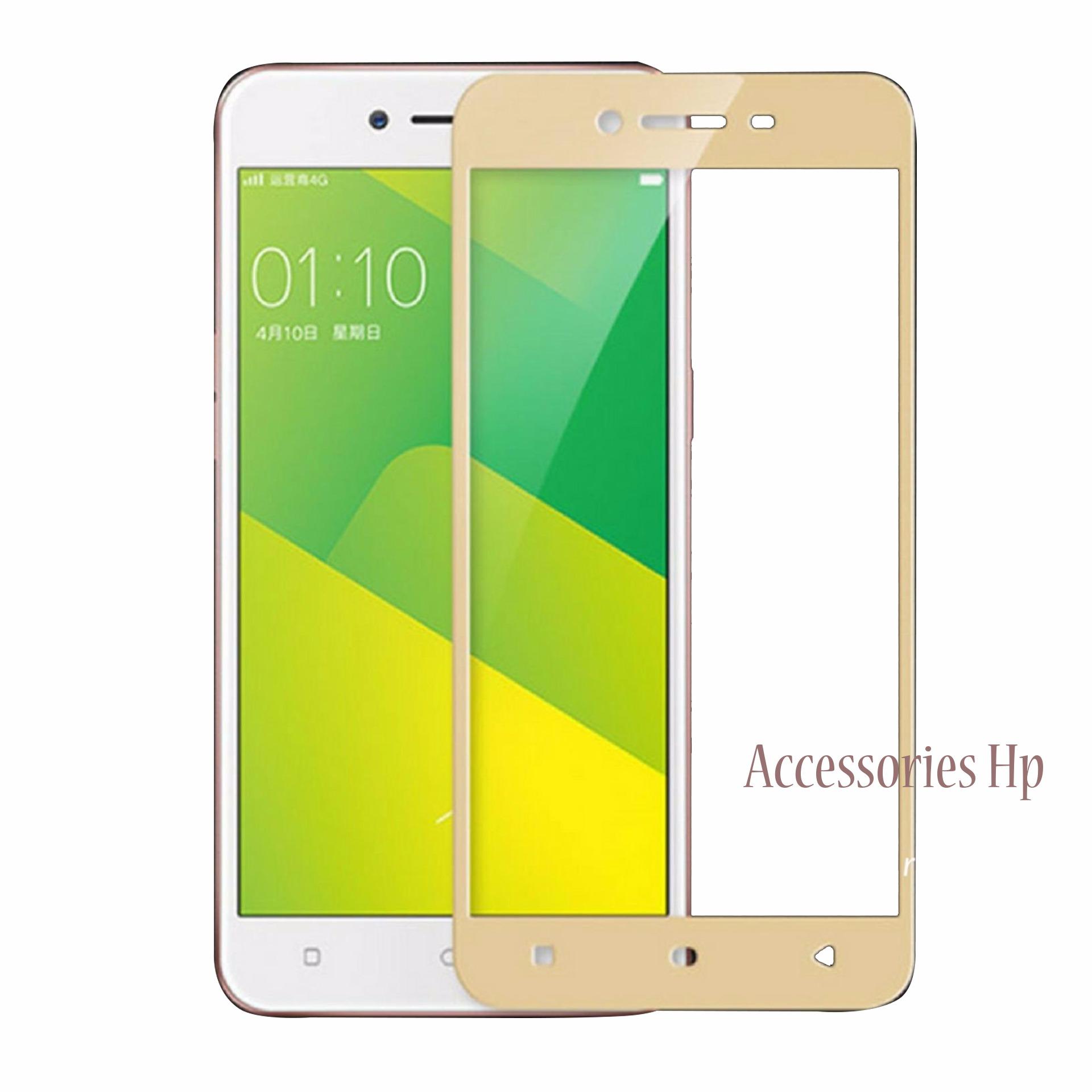 Accessories Hp Full Cover Tempered Glass Warna Screen Protector for Oppo A37 / A37f / Neo 9 - Gold