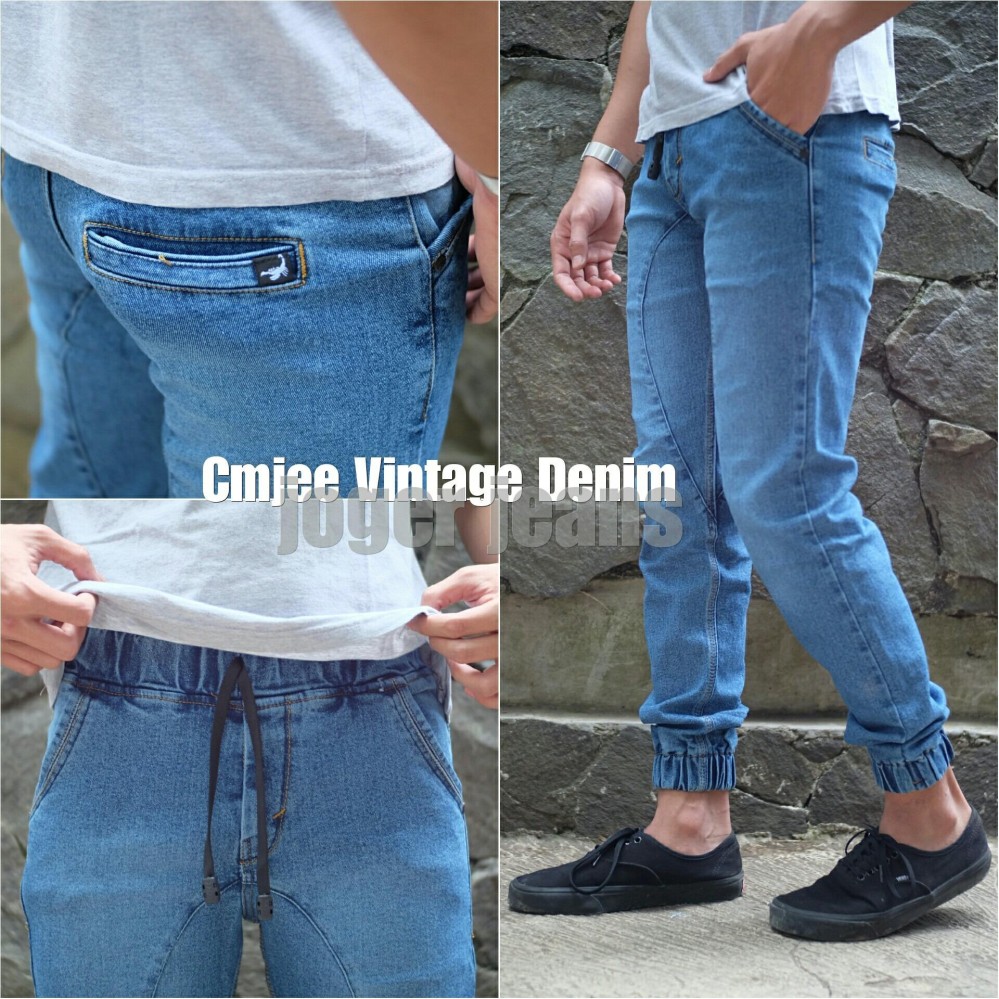 Celana jeans joger pria premium keren trendy 