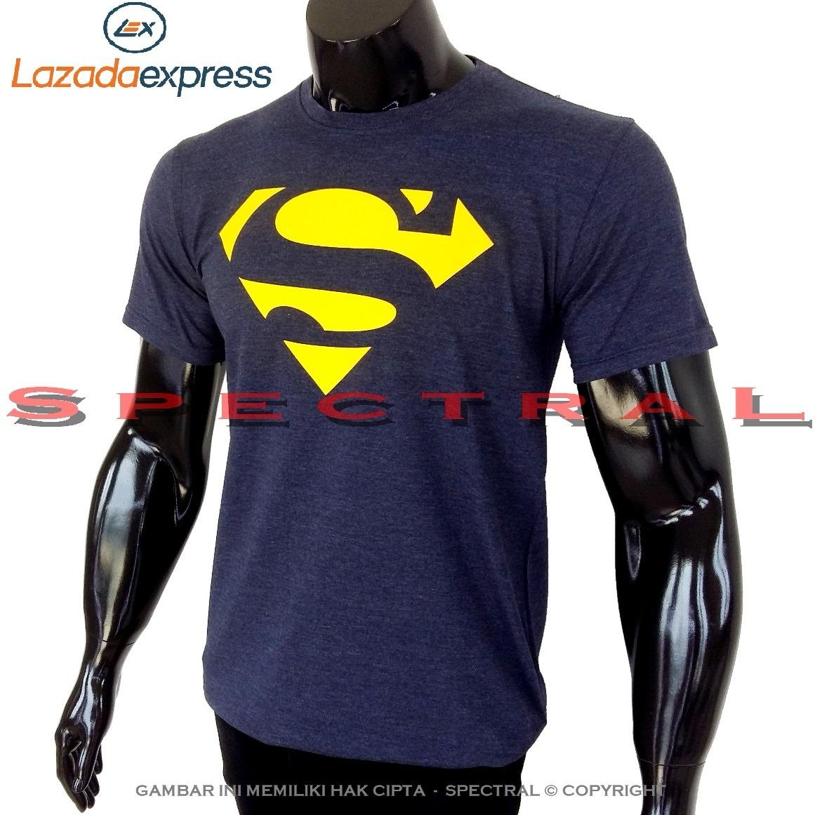 Spectral – SUPERMAN NAVY 100% Soft Cotton Combed 30s Kaos Distro Fashion T- Shirt Atasan Oblong Baju Pakaian Polos Shirt Pria Wanita Cewe Cowo Lengan Murah ...