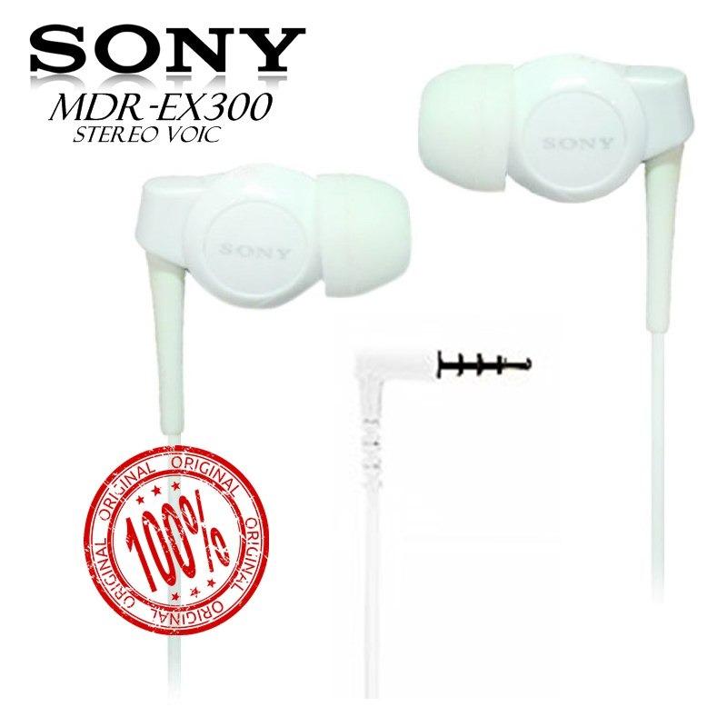 SONY MH-EX-300AP new color white Handfree // Earphone Stereo 3.5mm Black - Original