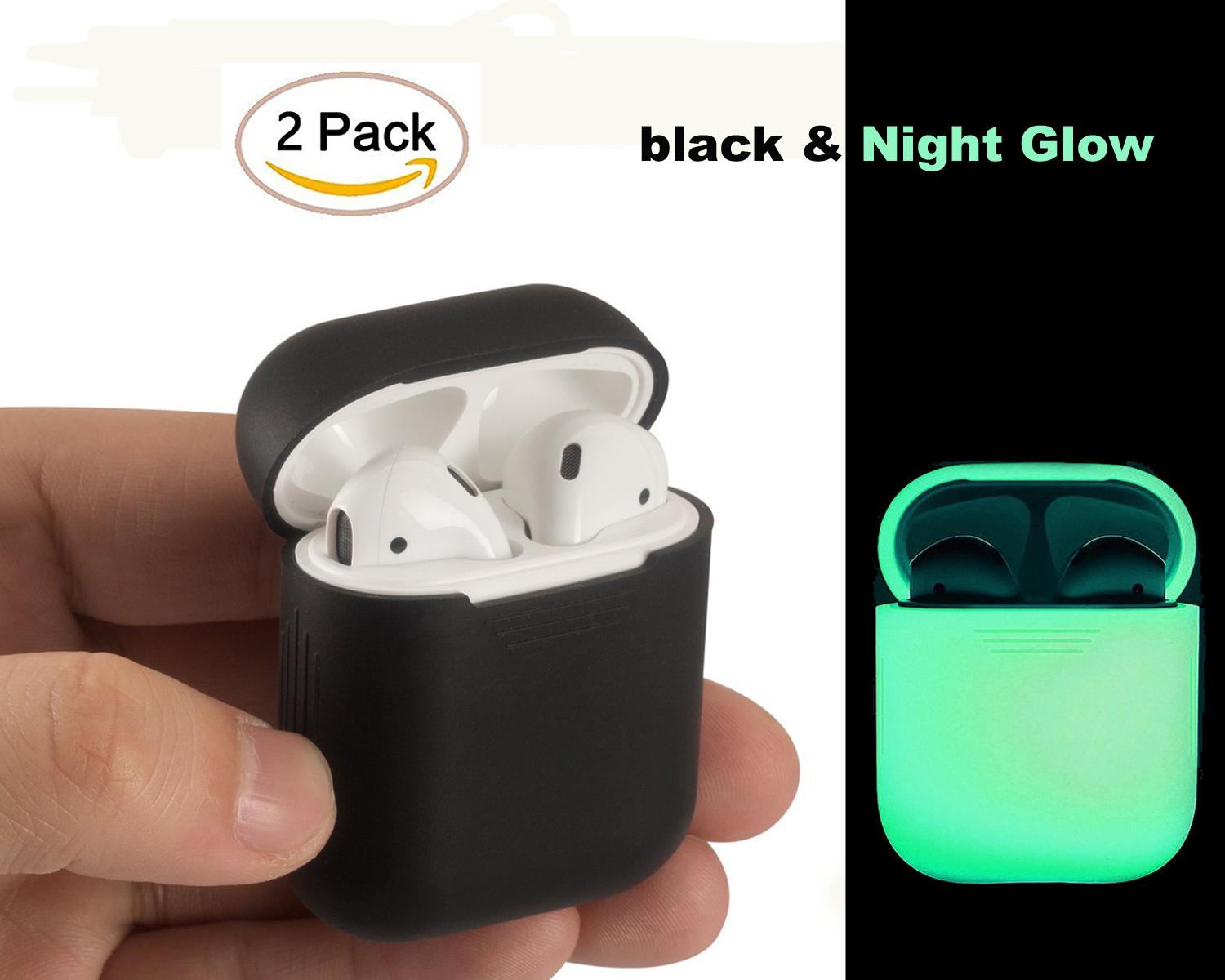 Sarung Pelindung Kasus Pengisian Apple 2 Bungkus untuk Kulit dan Kasus Airpods Silikon