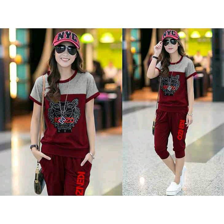 Queenshop Stelan Kenzo / Set Wanita / Setelan Wanita Queenshop Stelan Kenzo / Set Wanita / Setelan Wanita