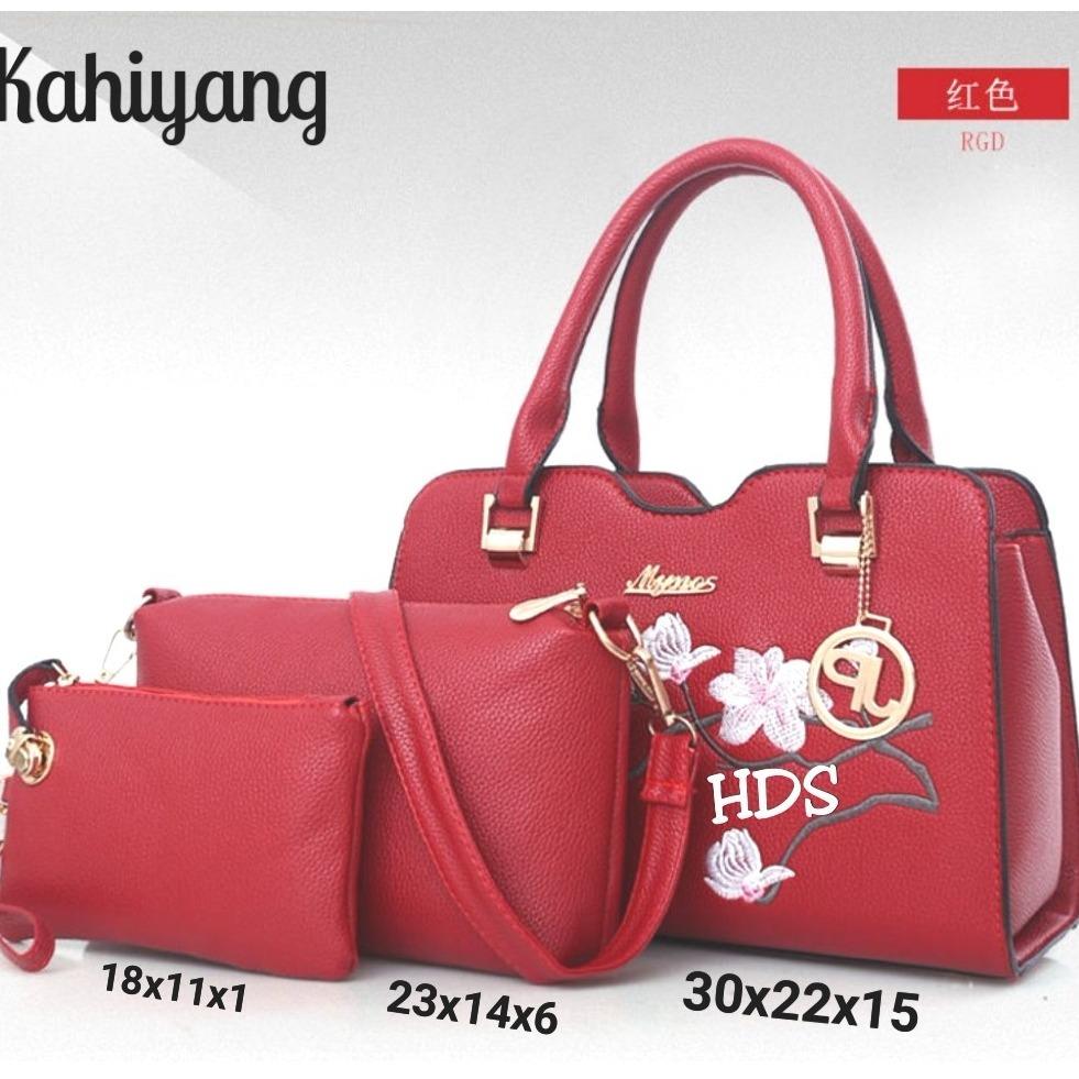 HARGA DISKON PROMO TAS JINJING TAS SLEMPANG KAHIYANG WANITA 3 IN 1