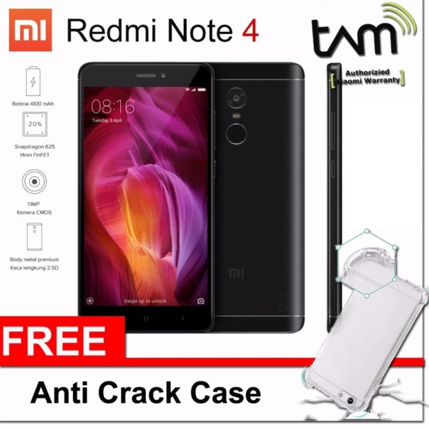  Xiaomi Redmi Note 4 Snapdragon 625 - GRS Resmi TAM + Free AntiCrack Sofcase