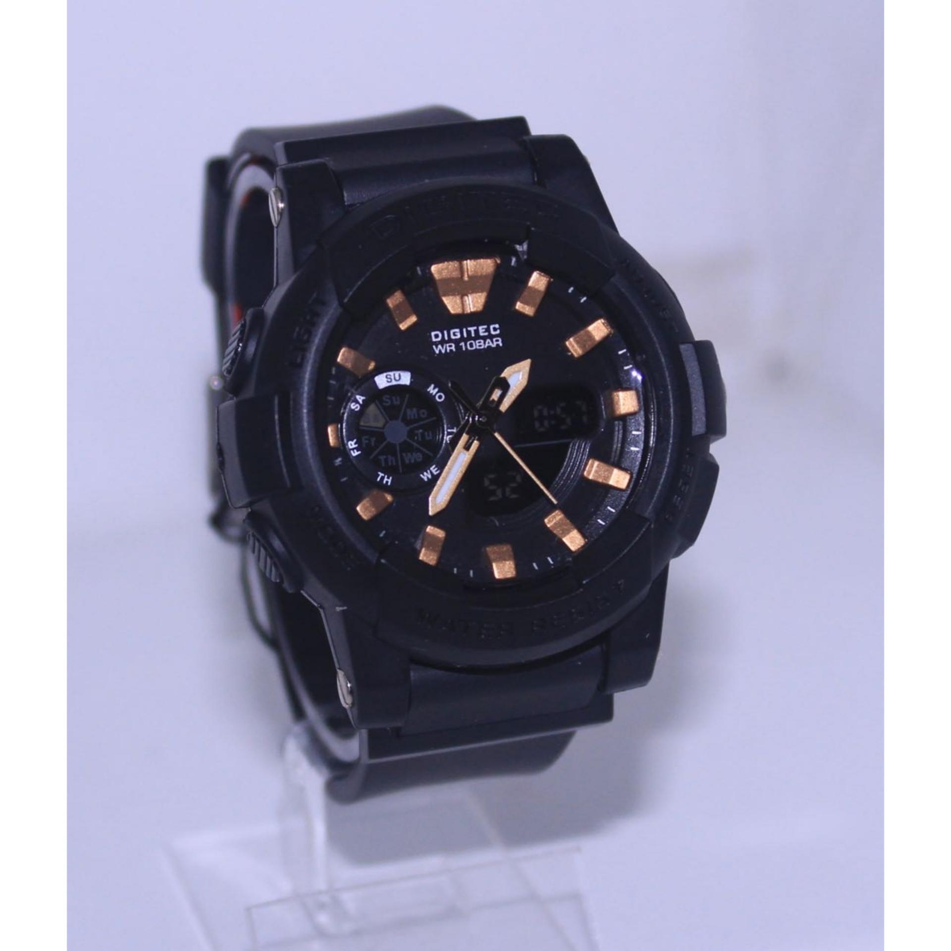 Digitec Jam Tangan Wanita Rubber Dualtime DG2099T - Water Resistant 10bar