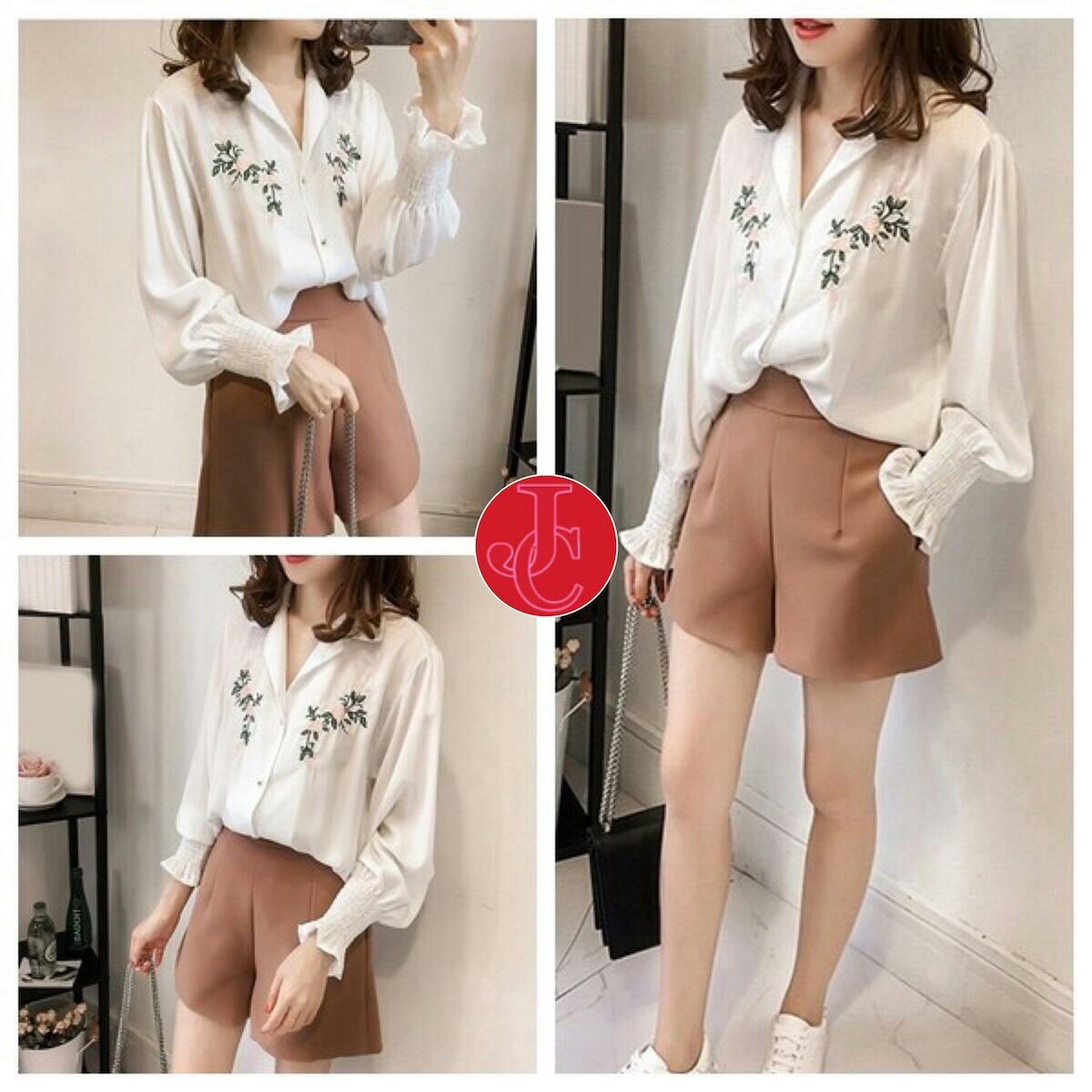 J&C Blouse Vibor / Kemeja Katun / Blouse Katun / Kemeja Lengan Panjang / Blouse Lengan Panjang / Kemeja Casual / Blouse Katun Jumbo / Atasan Muslim / Kemeja Kasual