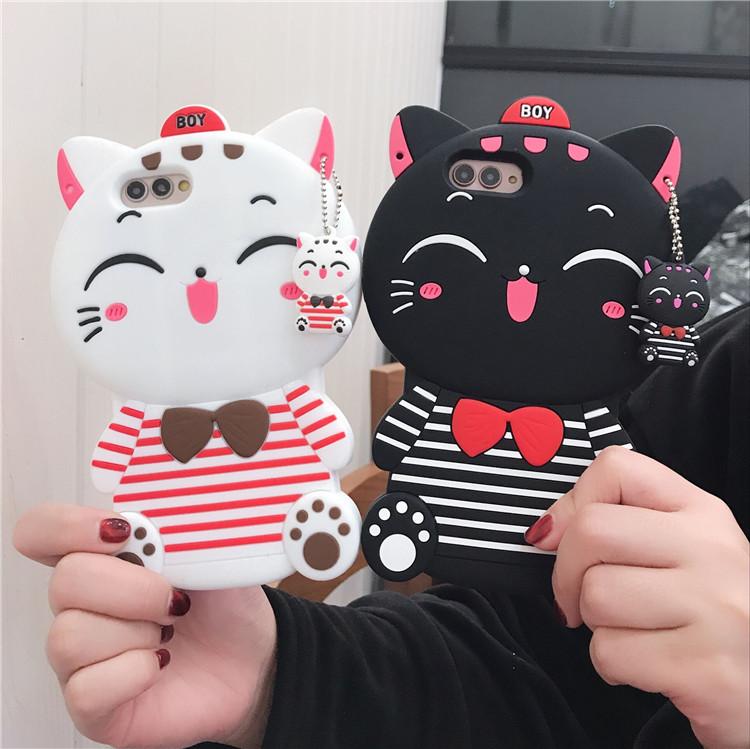 HUAWEI1 Selubung Ponsel Nova2s Kucing Lucky Number Selubung Mate7 Bungkus Penuh Lembut Anti Jatuh