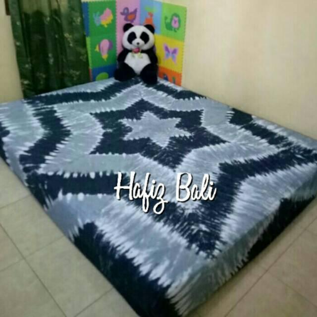 Sprei Bali Tiedye Murah Motif Star Black Grey