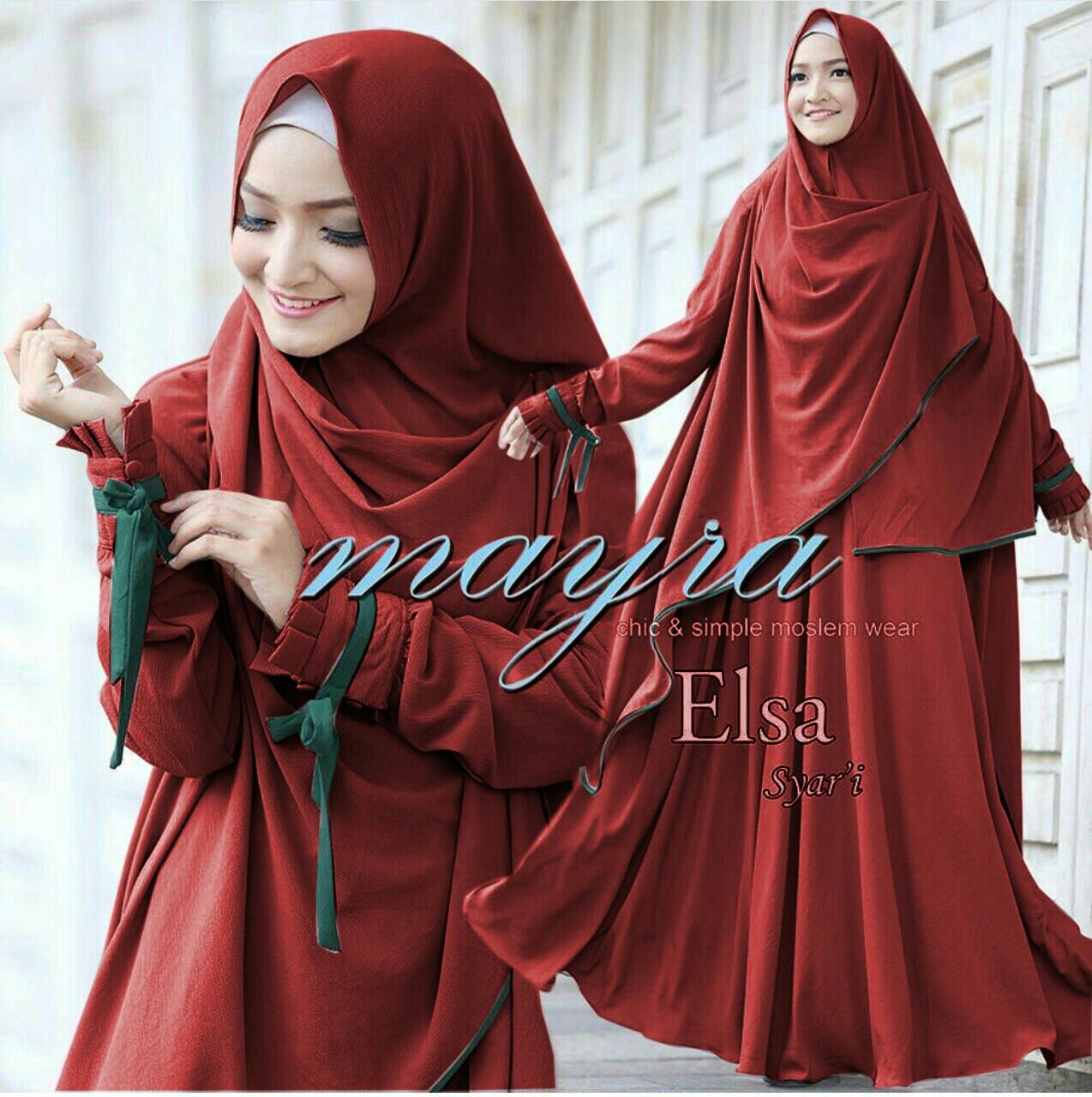 trendshopee Set Gamis Muslimah syari Mayra Elsa