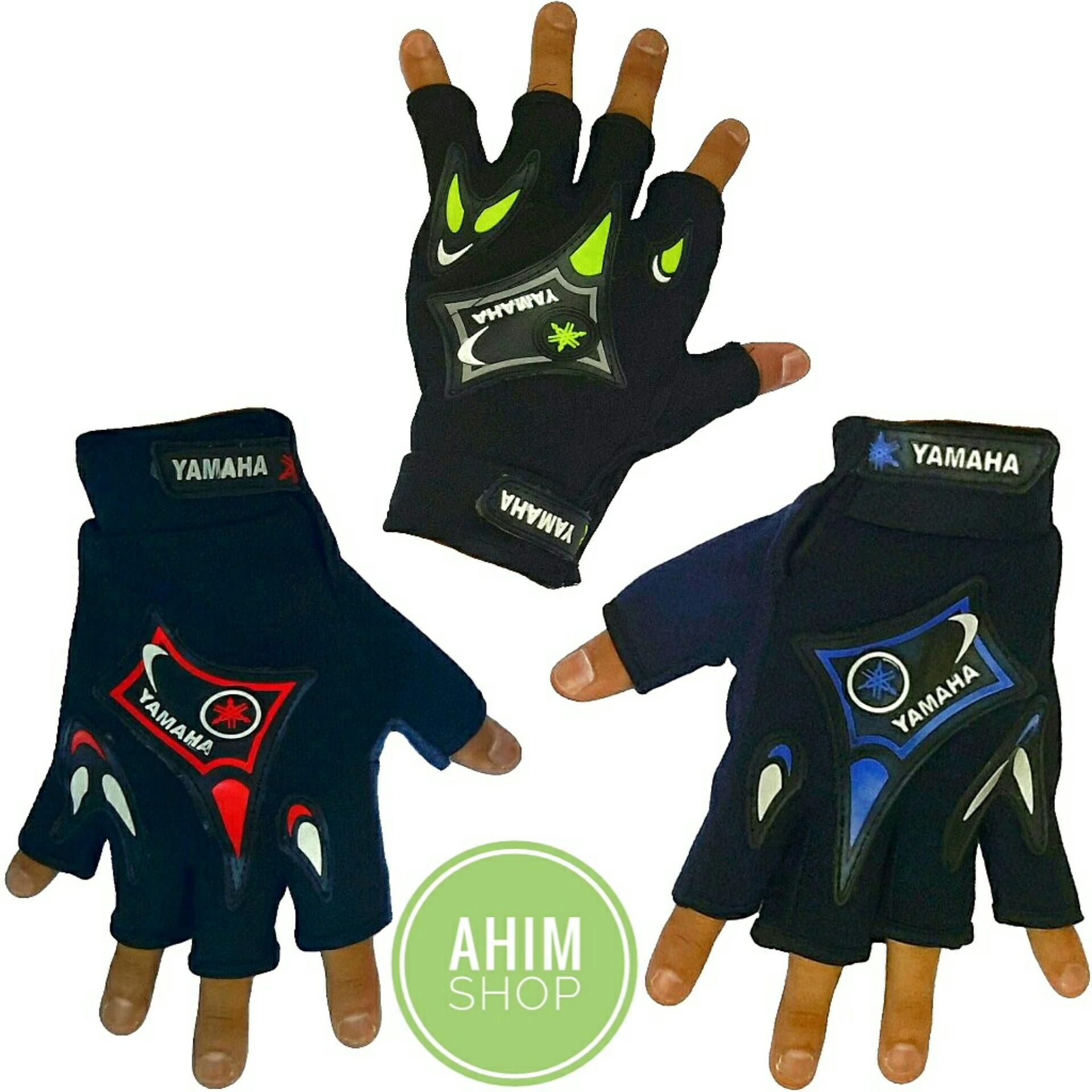 Sarung Tangan Motor Setengah Jari (Half Finger) Model YAMAHA (1 Pasang – Warna Acak)