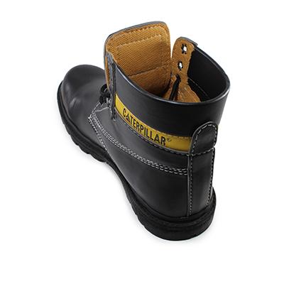 Sepatu Caterpillar Licin High Safety Original Black Sepatu Pria