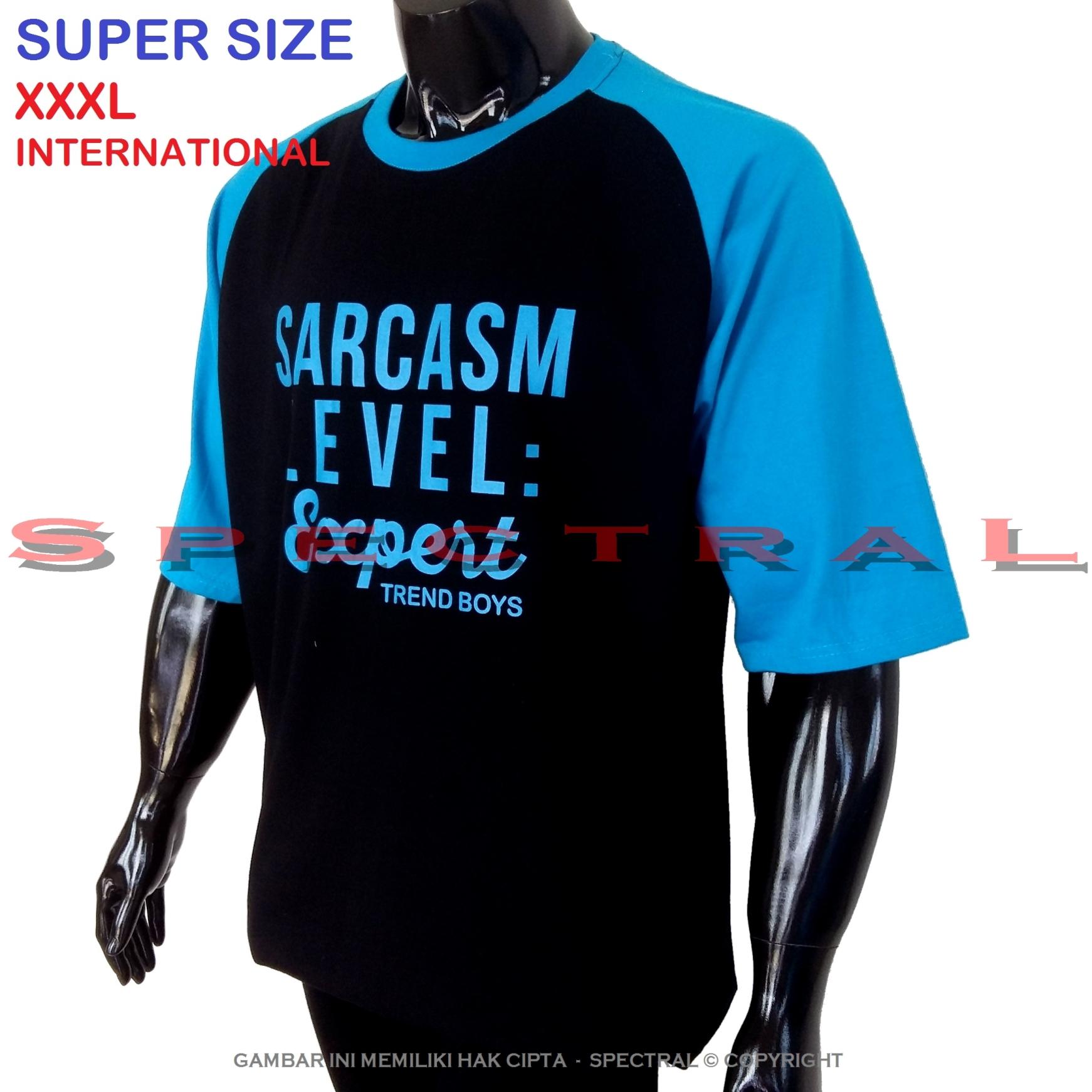 Spectral – 3XL SUPER BIG SIZE XXXL 100% Cotton Combed Kaos Distro Jumbo T-Shirt Fashion Ukuran Besar Polos Celana Olahraga Atasan Pria Wanita Dewasa Bapak Orang Tua Muda Terbaru Gemuk Gendut Sport Casual Bagus Keren Baju Cowo Cewe Pakaian 3L Raglan Reglan