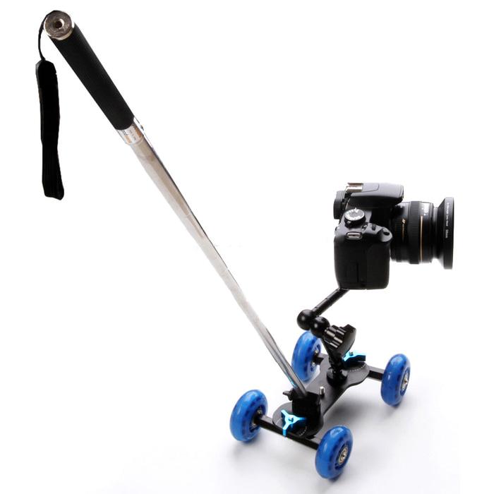 Baru!!! Dolly Slider Kamera Dslr Dengan Magic Arm + Monopod Tripod Vlog Video - ready stock