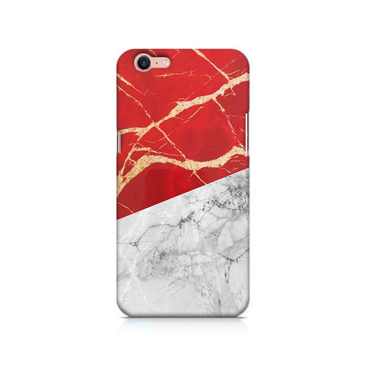 Premium Case Indonesia Red White Marble Flag Oppo A39 (A57) Hard Case Cover