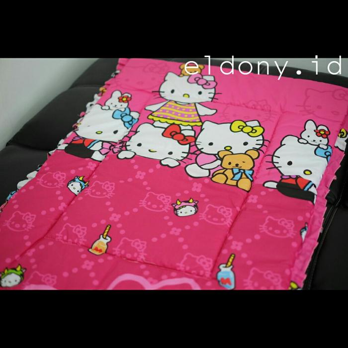 SELIMUT BEDCOVER ORI BESS MOTIF HELLO KITTY PINK | ELDONYID