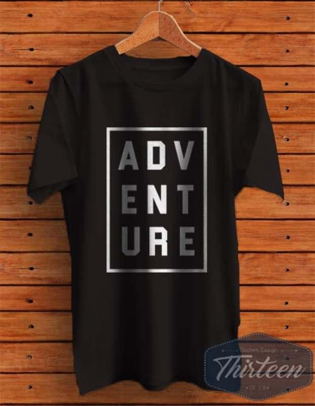 Kaos Original Baju Outdoor Adventure Kualitas Distro - Hitam