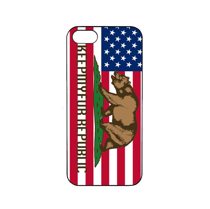 Casing Custom iPhone SE California Republic State Flag Wood_AC0010