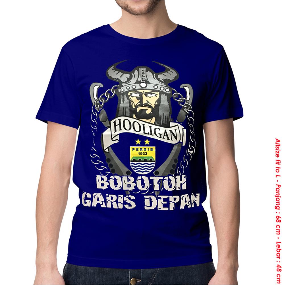 NEW PROMO KAOS BAJU DISTRO BOLA - PERSIB BOBOTOH GARIS DEPAN NEVY