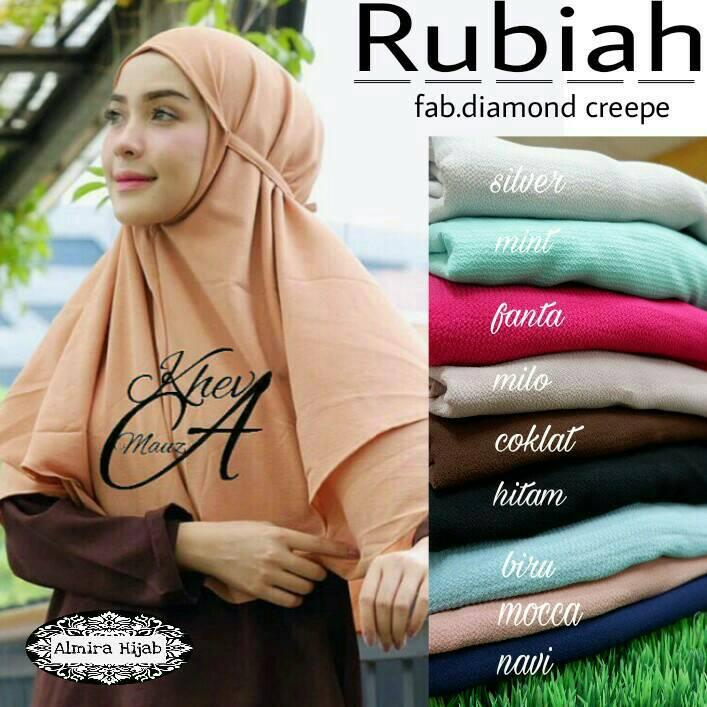 Bergo instan rubiah diamond dua layer / khimar bergo instan diamond 2 layer