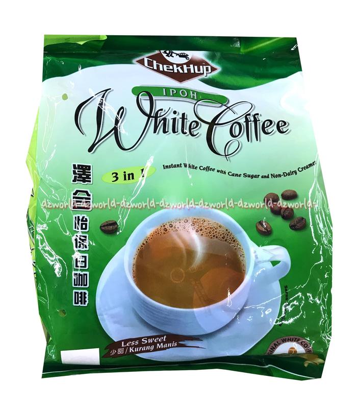 Chekhup White Coffee Ipoh Less Sweet Isi 15 Sachet Chek Hup