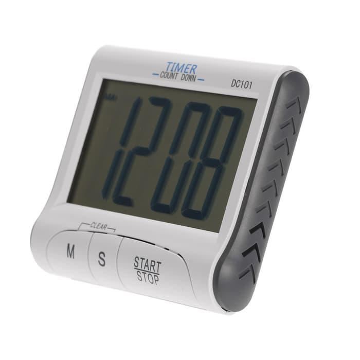 HARGA PROMO!!! Timer Masak Dapur LCD Digital Display Alarm - Putih - iZiEKK