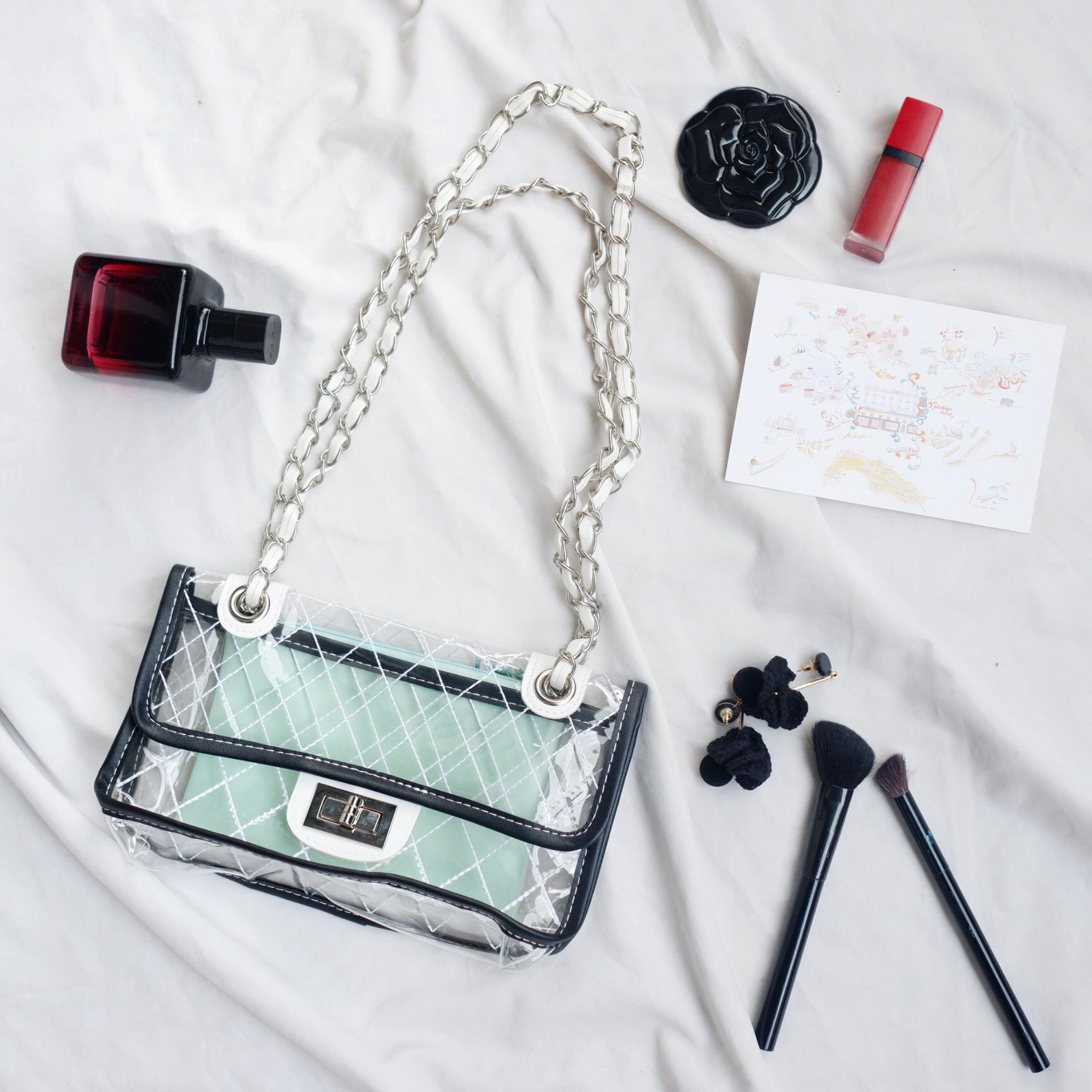 More584 Flap Bag Spring Summer Chanel PVC Transparant Slingbag Import / Tas selempang wanita terbaru