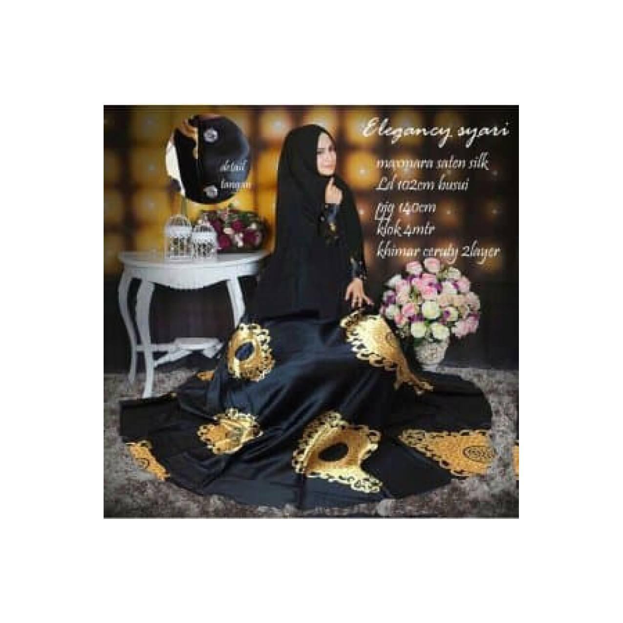 ELEGANCY SYARI 4 WARNA SET DENGAN KHIMAR 2IN1 Limited