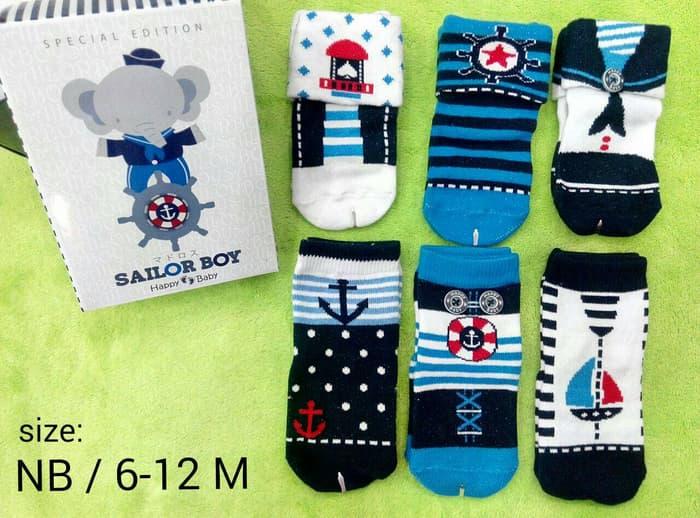 Kaos Kaki Sailor for Boy 6 in 1 usia 6-12 bulan