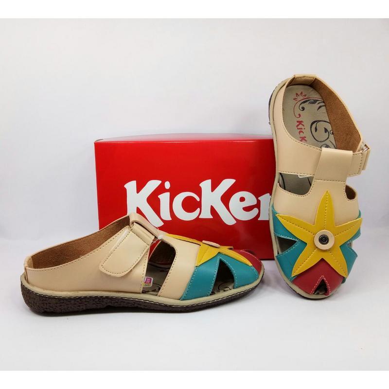 Sandal Wanita Bahan Kulit Sintetis Sepatu Kickers Wanita Kode MK-23 Original Murah