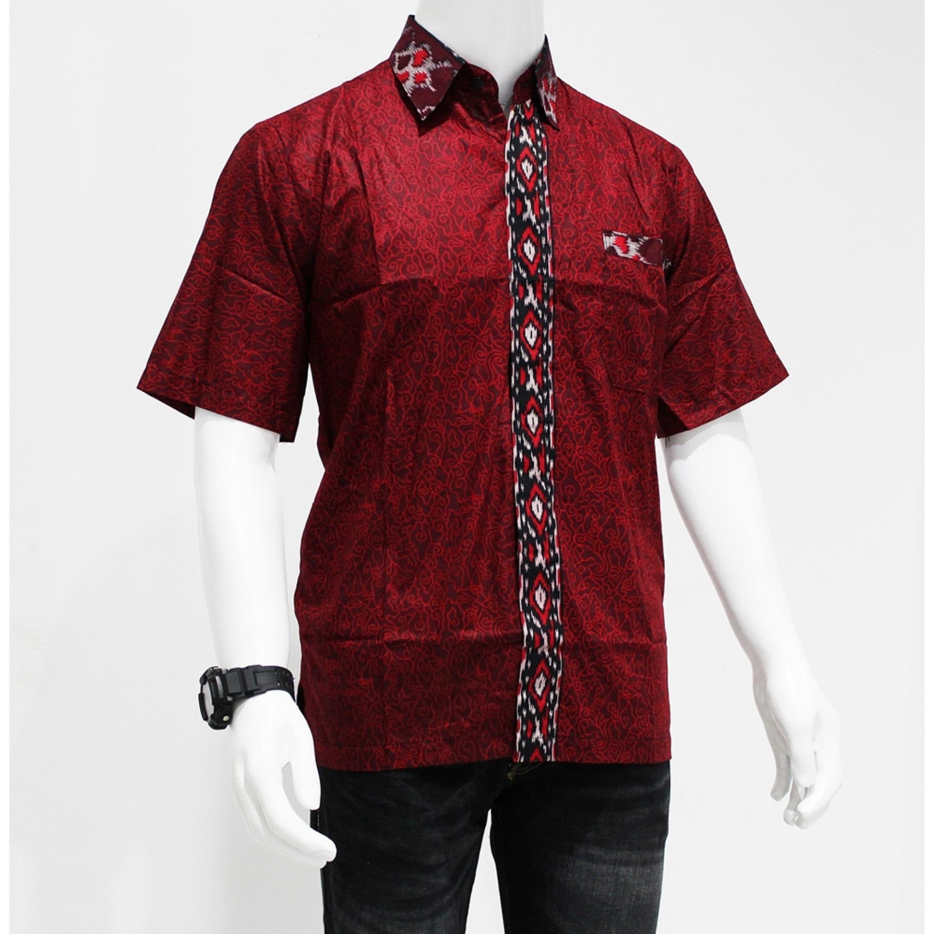 Jual Baju Muslim Pria Tebaru BATIK PRIA BATIK PEKALONGAN HEM BATIK PRIA MODERN KEMEJA BATIK PRIA MOTIF 024