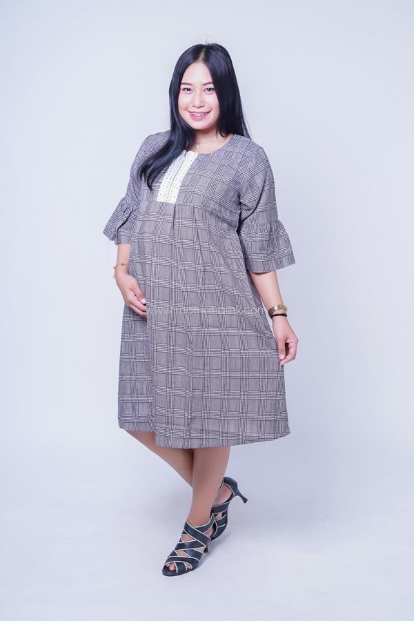 Dress Hamil Menyusui Kotak Soft Denim / Baju Modern / Dress Korea / Baju Kekinian / Baju Hamil Kerja / Baju Hamil dan Menyusui / Hamil / Kehamilan / Ibu Hamil / Harga Mumer / Terbaru.