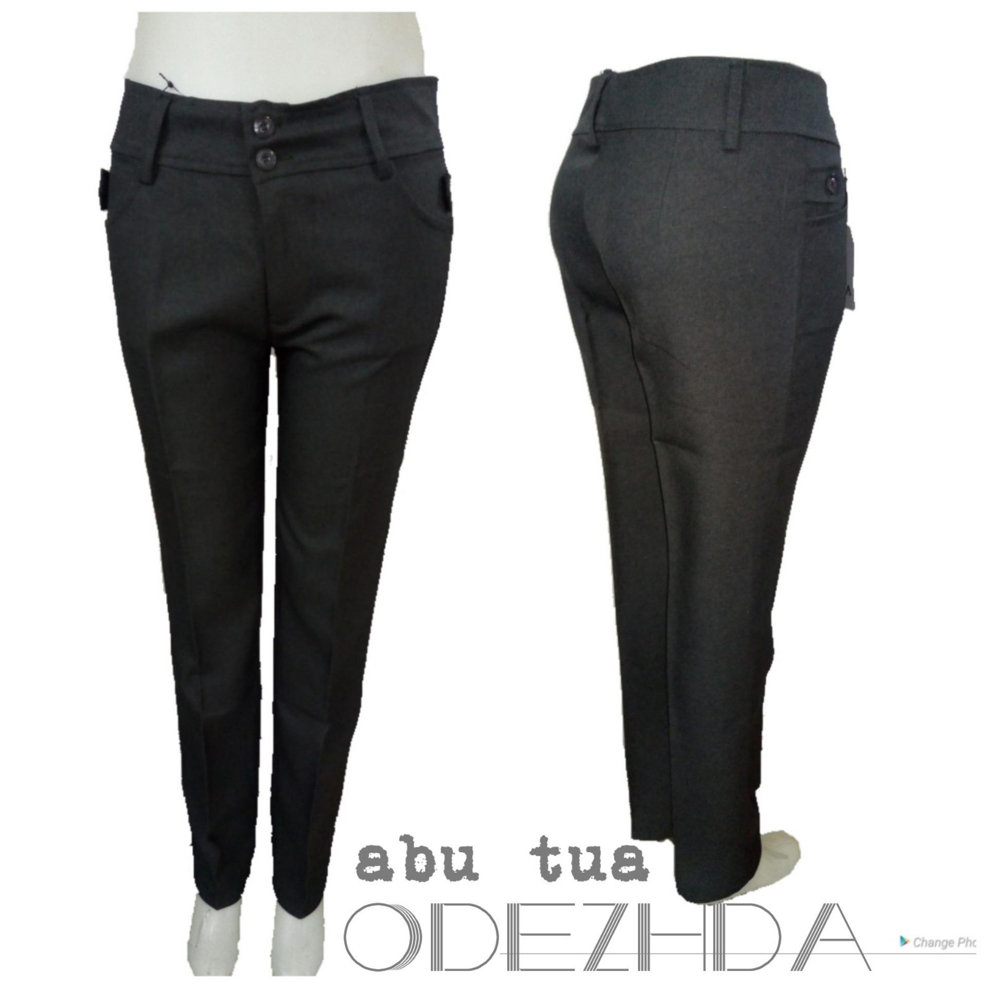 Promo Harga Celana Chino Slim Fit Wanita Terbaru Murah Bulan celana formal slim fit wanita abu abu tua