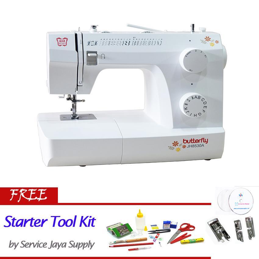 Butterfly JH 8530A Mesin Jahit Portable +FREE Starter SJS Tool Kit