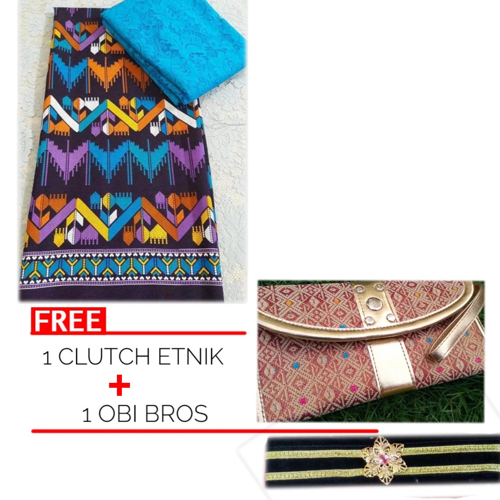 cherry - BIG PROMO RAMADHAN SETELAN KAIN SATIN BALI DAN BROKAT LEMBARAN bahan kebaya kutubaru kebaya modern kebaya wisuda PROMO FREE GIFT COMBO CLUTCH ETNIK DAN OBI BROS